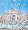 Calendario Grande Roma Acquarello Trevi libro