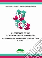 Proceedings of the 16th International Conference on statistical analysis of textual data. Vol. 1