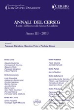 Annali del Cersig. Anno III (2019)