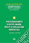 Procedimento disciplinare, reati e relazioni sindacali libro