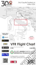 Avioportolano. VFR flight chart LI 4 Italy south-central. Nuova ediz. libro