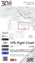 Avioportolano. VFR flight chart LI 5 Italy south. ICAO annex 4 - EU-Regulations compliant. Ediz. italiana e inglese libro