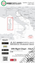 Avioportolano. VFR flight chart LI 7 Italy Sardinia-Corsica. ICAO annex 4 - EU-Regulations compliant. Ediz. italiana e inglese libro