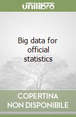 Big data for official statistics libro