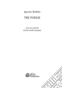 Tre poesie libro