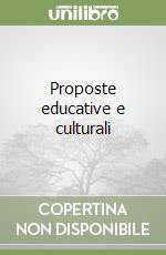 Proposte educative e culturali libro