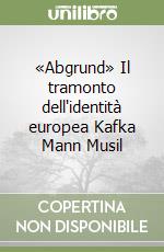 «Abgrund» Il tramonto dell'identità europea Kafka Mann Musil libro