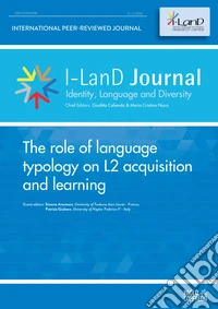 I-LanD Journal, Identity, Language and Diversity (2022). Vol. 1: The role of language typology on L2 acquisition and learning libro