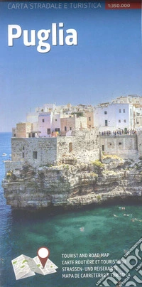 Carta stradale e turistica plastificata. Puglia