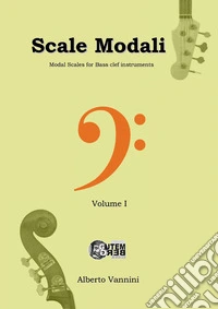 Scale modal. Modal Scales for Bass clef instruments. Metodo libro