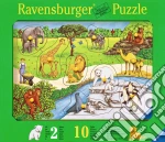 Baby puzzle in legno 10 pz sagomati - animali dello zoo