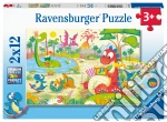 Ravensburger: My First Puzzle - Dinosauri giocosi (Puzzle 2x12 Pz) puzzle