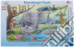 Ravensburger: Puzzle Incorniciato 15 Pz - Gli Animali Dell'Africa puzzle