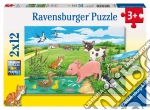 Ravensburger 7582 - Puzzle 2X12 Pz - Cuccioli Di Campagna puzzle