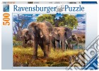 Ravensburger 15040 3 - Puzzle 500 Pz - Famiglia Di Elefanti puzzle