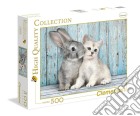 Clementoni: Puzzle 500 Pz - High Quality Collection - Gattino E Coniglietto puzzle