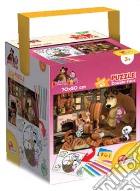 Masha E Orso - Fustino Puzzle Double-Face 48 Pz + Pennarelli - A Casa puzzle
