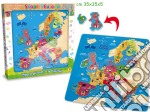 Scopri L'Europa Puzzle Legno Con 17 Pz Staccabili 30x30x1 Cm
