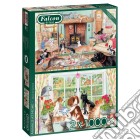 2X1000 FALCON Animals at Home puzzle