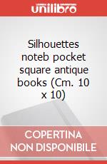 Silhouettes noteb pocket square antique books (Cm. 10 x 10) art vari a