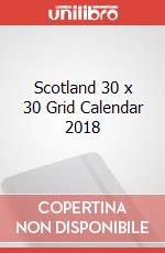 Scotland 30 x 30 Grid Calendar 2018 articolo cartoleria