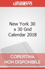 New York 30 x 30 Grid Calendar 2018 articolo cartoleria