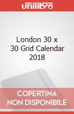 London 30 x 30 Grid Calendar 2018 articolo cartoleria