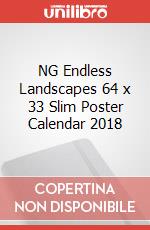 NG Endless Landscapes 64 x 33 Slim Poster Calendar 2018 articolo cartoleria
