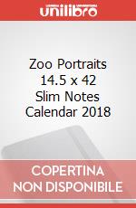 Zoo Portraits 14.5 x 42 Slim Notes Calendar 2018