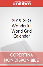 2019 GEO Wonderful World Grid Calendar articolo cartoleria