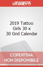 2019 Tattoo Girls 30 x 30 Grid Calendar articolo cartoleria