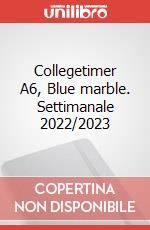 Collegetimer A6, Blue marble. Settimanale 2022/2023 articolo cartoleria