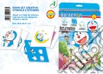 Doraemon - Set Creativo Stencil E Stickers articolo cartoleria di Auguri Preziosi