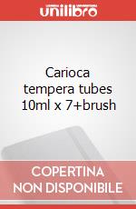 Carioca tempera tubes 10ml x 7+brush articolo cartoleria