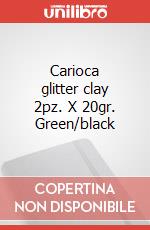 Carioca glitter clay 2pz. X 20gr. Green/black art vari a