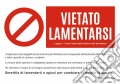 Vietato Lamentarsi - Cartello articolo cartoleria di Edizioni San Paolo