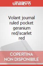 Volant journal ruled pocket geranium red/scarlet red articolo cartoleria
