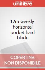 12m weekly horizontal pocket hard black articolo cartoleria