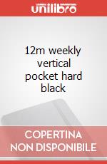 12m weekly vertical pocket hard black articolo cartoleria
