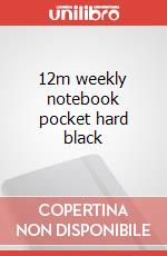 12m weekly notebook pocket hard black articolo cartoleria
