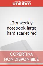12m weekly notebook large hard scarlet red articolo cartoleria