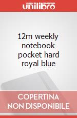 12m weekly notebook pocket hard royal blue articolo cartoleria