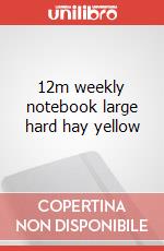 12m weekly notebook large hard hay yellow articolo cartoleria