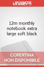 12m monthly notebook extra large soft black articolo cartoleria