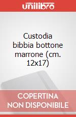 Custodia bibbia bottone marrone (cm. 12x17) articolo cartoleria