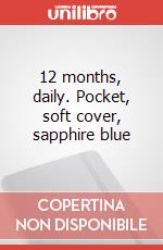 12 months, daily. Pocket, soft cover, sapphire blue articolo cartoleria