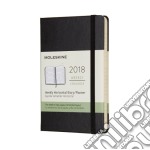 Agenda Settimanale Orizzontale 2018 Pocket | Nero articolo cartoleria