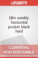18m weekly horizontal pocket black hard articolo cartoleria
