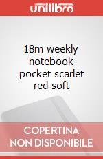 18m weekly notebook pocket scarlet red soft articolo cartoleria
