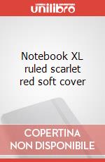 Notebook XL ruled scarlet red soft cover articolo cartoleria